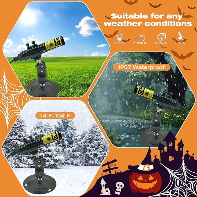 RAIN SPIRIT 532nm Green Line Laser Module, Class 2, 360° Rotation & Waterproof, for Woodworking, Factories, Halloween Scary Haunted Houses，Laser Swamp Laser Pond Garden Yard Decoration