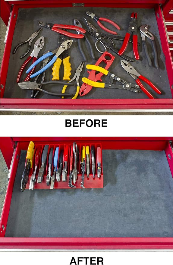Lisle 40490 Red Pliers/Wrench Rack