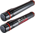 U.S. Art Supply Black Telescoping Drafting Tube (Pack of 2) - 4" Outside/3-3/4" Inside Diameter, Expands 30-1/4" to 52", Durable Protection with Shoulder Strap - Ideal for Posters, Blueprints, Art