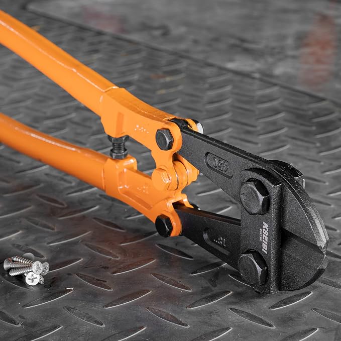 KSEIBI 141600 Heavy-Duty Large Size Bolt Cutter 42" for Cutting Fence, Steel Wire, Chain, Screws, Rivet, and Padlock, Metal Rods with Soft Grip Rubber Ergonomic Handle Cutters 1050mm