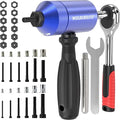 Rivet Nut Drill Adapter Kit - Dual Drive Modes: Drill/Ratchet, with 270pcs Nuts & 36pcs Mandrels (Blue)