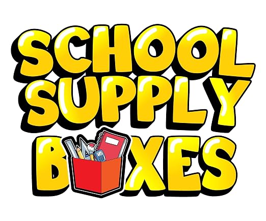 School Supply Boxes | High School Case (2 Boxes) | Back to School Essentials Kit for Students & Teachers | Includes 1" Binders, College-Ruled Notebooks, Highlighters, Markers, & More