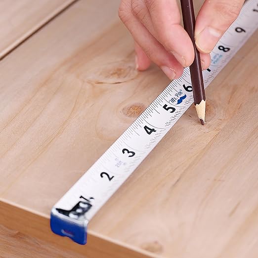 Mr. Pen- Retractable Tape Measure 25 ft, Dark Blue, Easy Read, Steel Retractable Measuring Tape with Fractions, Ideal for Construction & DIY Projects
