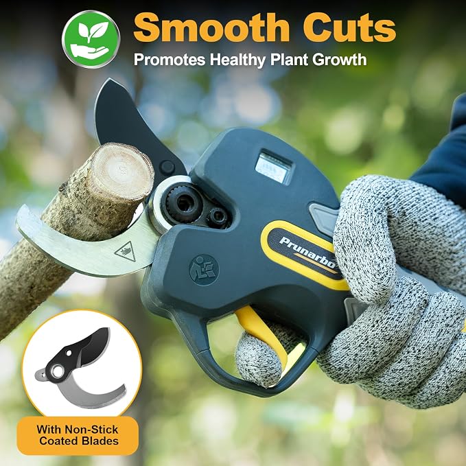 2 Inch Professional Electric Pruning Shears Cordless, Pole Compatible Tree Pruner for High Branches, 2×4000mAh Battery 50mm Heavy Duty Secateurs Compatible with Makita, Orchard Vineyard Commercial Use