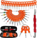 Automotive Electrical Terminal Removal Tool Kit Pro - 41+1Pcs Automotive Depinning Tool Kit Terminal Connector Removal Tools for Vehicle, Motorcycle & Electrical Applications, Orange