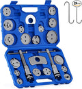 Orion Motor Tech 24pc Brake Caliper Compression Tool Set, Heavy Duty Brake Piston Compressor Tool and Wind Back Tool Kit for Brake Pad Replacement, Universal Disc Brake Caliper Tool Set with Blue Case