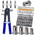 Stainless Steel Imperial Rivet Nut Tool Kit 500pcs, SAE Rivet Nut Combination （1/4-20、10-24、8-32、6-32）, Suitable for Automotive Industrial Applications (ASE Stainless Steel 500pcs)