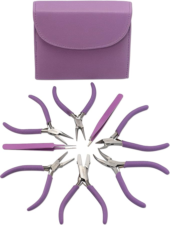 The Beadsmith Fashion Color Pliers, Jewelry Making Supply Set of 8