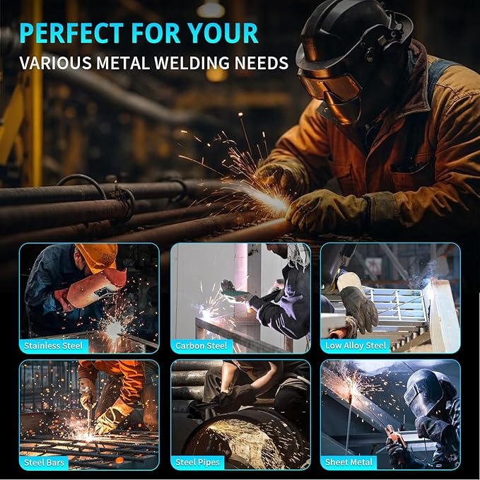 TLL Cordless Welder with 4 Batteries,Battery-Powered Stick/Flux Core Welder,MMA ARC DC Welding Machine, Portable Welder Machine,with LED Display Hot Start Arc Force Anti-Stick (ZW-160)