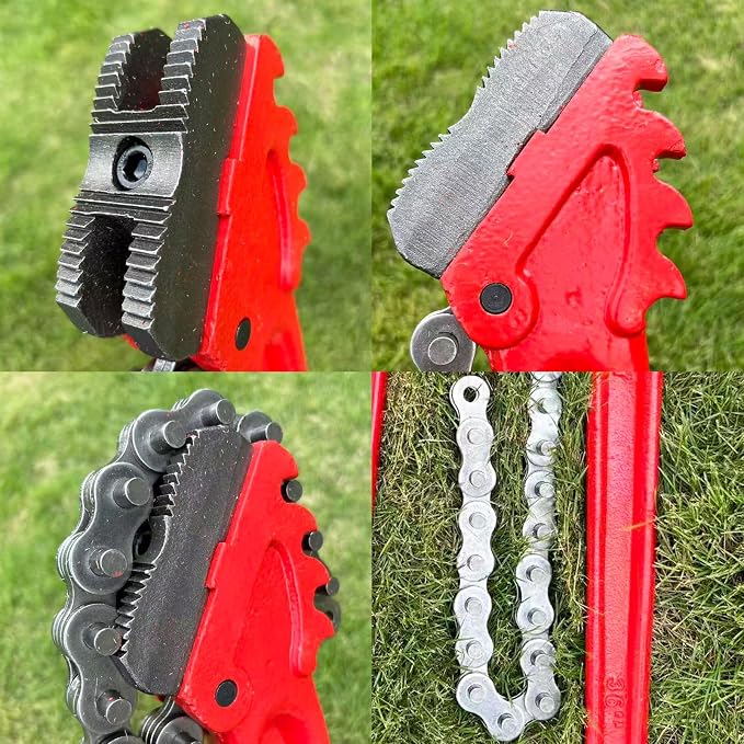 Chain Pipe Wrench 36" for 4.2" ~ 7.5" Pipe Diameter, Chain Length 30". Heavy-Duty Chain Pipeline Tool for Pipeline Installation, Oilfield Pipeline Operations and Maintenance