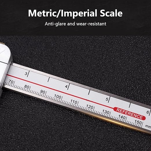 Digital Offset Centerline Caliper Hole Distance Vernier Caliper Cone Probe Hole Center Distance Ruler Measuring Tool Stainless Steel Inch/MM (10-200mm)