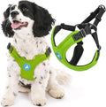 Gooby Escape Free Sport Dog Harness, Choke-Free, Lime, Large | Patented escape-free frame; Reduces choking; 4-point adjustment; Soft neoprene padding; Durable webbed straps