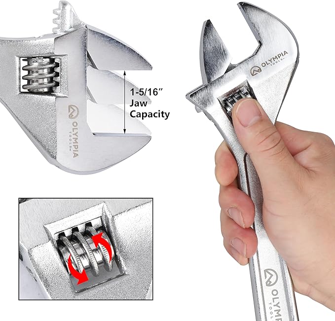 Olympia Tools 01-012 12" Adjustable Wrench