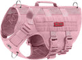 OneTigris Tactical Dog Harness for Small Dogs, No Pull Small Dog Vest Harness with Handles Breathable Military Dogs Molle Vest, Harness for Walking Hiking Training