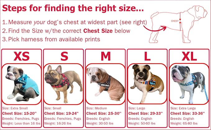 Adjustable Dog Harness– No Pull, No Choke – for English Bulldogs, French Bulldogs, Pugs & Broad-Chested Breeds – Easy, Safe Walks (Taco, Medium)