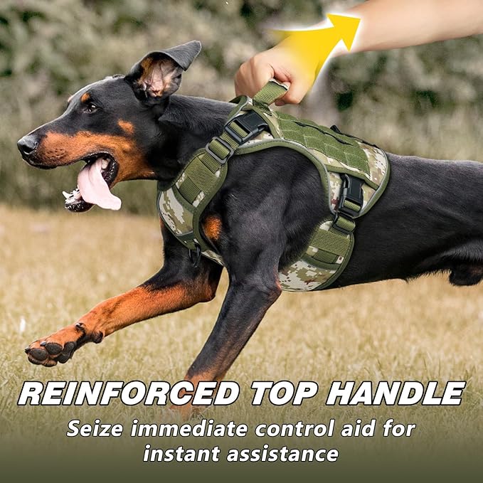 WINGOIN Tactical Dog Harness for Extra Large Dogs, No Pull Dog Harness | with Handle,Adjustable Reflective,Military K9 Style,Big Size Dog Vest,for German Shepherd,for Walking Training Hunting