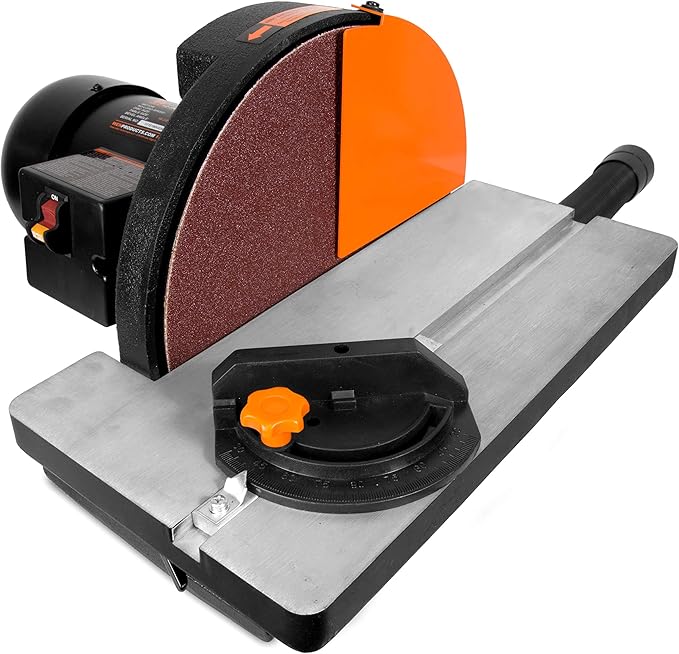 WEN 65812 12-Inch Benchtop Disc Sander with Miter Gauge and Dust Collection System