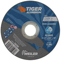 Weiler 58200 4-1/2 Inch Cutting Wheel, Tiger Aluminum Non-loading Contaminant-free High Performance Cutting, .045" ALU60S Type 1 7/8" Arbor, Pack of 25