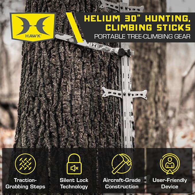 Muddy The Boss XL Wide Stance Hang-On Tree Stand Platform & Hawk Helium Set