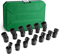 SK 1/2" Drive Swivel Impact Socket Set, Universal Joint Socket, 13-Piece | 1/2" to 1-1/4", Premium CR-MO Steel, SureGrip 6 Point Design, with Storage Case