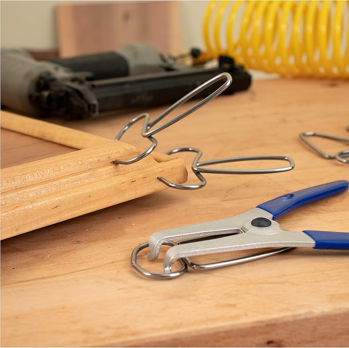 Fulton Miter Spring Clamps for Woodworking Set, Wood Trim, Picture Frames, Crown Molding Tool, Hip Clip & 13 Spring Miter Clamps for Trim, Finish Carpenter Tools, Made in USA