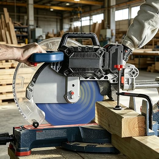 SawWorks 12" 60T ATB Carbide Wood Saw Blade, 1" Arbor, Large Cabinet Shop Table & Miter Saw Finish Cutting Blade