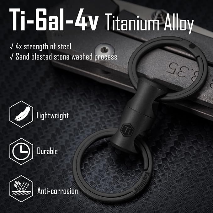 KeyUnity Titanium Swivel Key Ring Keychain Connector