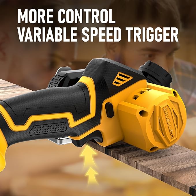 Cordless Cut Off Tool Compatible With DeWalt 20V MAX Battery(NO Battery) 3" Brushless Mini Circular Saw with Blades,19000RPM,Removable Dust Cover for Metal/Wood/Tile/Plastic