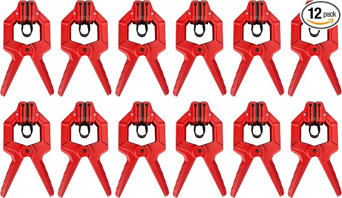 VMTW Band Clamp 12 pack for edge clamping, banding on shelving, cabinet edges, plywood edging, laminations