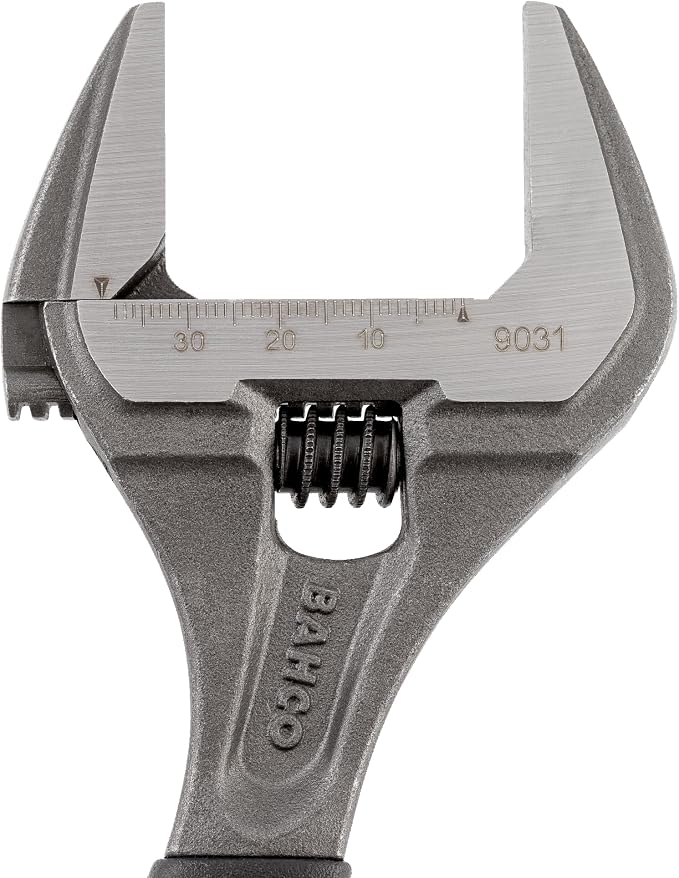 BAHCO Black Finish Adjustable Wrench, Big Opening 9029