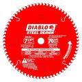 Diablo Steel Demon Carbide-Tipped Saw Blade - Ideal for Roofing, Siding, Decking, and Metalworking - 7-1/4" Diameter, 70 TCG Teeth, 5,800 Max RPM - D0770FA