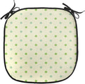Lunarable Geometric Chair Cushion Pad, Polka Dots Spots Classic Style Trendsetting Simple Monochrome Art, Seat Padding for Kitchen & Patio with Anti-Slip Backing, 16"x16", Pale Green Fern Green