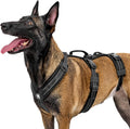 OneTigris Dog Harness No Pull Adjustable Tactical Harness with Soft Padding | Y-Shaped Reflective High-tensile Nylon, 1 Handle, 3 D-rings Easy Walk Dog Harness for Medium Large Dogs Easy on/off Tactical