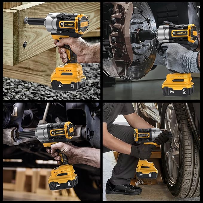 Impact Wrench for DeWalt Battery, 1328Ft-Lbs (1800N.m) Impact Driver, 1/2" Impact Gun 3-Speed High Torque Power Tool for Tire Removal, Rusted Bolts, Heavy Equipment(No Battery)