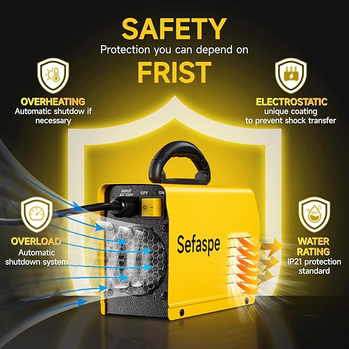 110V Smart Welder with Digital Display, 120A Portable Welding Machine, IGBT Inverter Stick Welder with Synergic Control & Full Kit