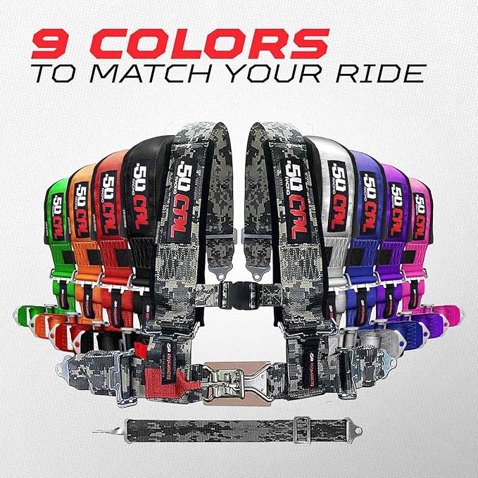 1pc Purple 5 Point Harness for Bucket Seat, Latch Release, 9 Color Options, Racing Harness 5 point, Race Car, UTV, RZR [6008P4]