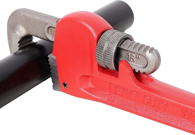 3Pcs 14&18&24-inch Straight Heavy Duty Pipe Wrench Set Plumber Adjustable Water Alloy Steel Grip Plumber's Wrench Plumbing Tools