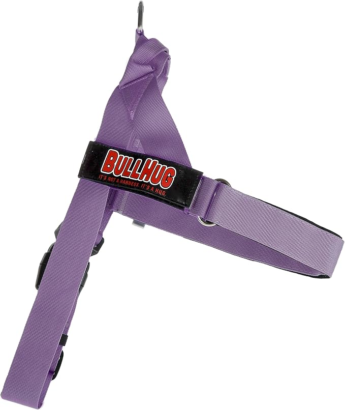 Adjustable Dog Harness– No Pull, No Choke – for English Bulldogs, French Bulldogs, Pugs & Broad-Chested Breeds – Easy, Safe Walks (Purple, Small)