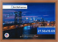 ArtToFrames Puzzle Frame for Buffalo Games 1000 Piece Jigsaw Puzzles, 27.56x19.69 Inch (70x50 cm), Burnt Umber Engineered Wood with Economy Acrylic, Ready to Hang Puzzle Display