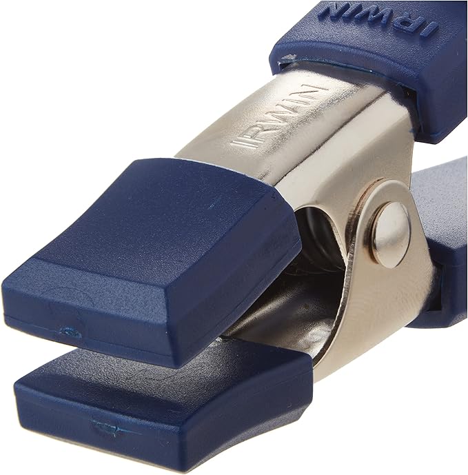 IRWIN Tools QUICK-GRIP Metal Spring Clamp, 1-Inch (222601) , Blue (Pack of 2)