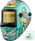 YESWELDER Auto Darkening Welding Helmet, Blue Light Blocking, 1/1/1/1 True Color Solar Powered Welding Hood with 2 Arc Sensors, Wide Shade 3.5/9-14 Welder Mask for TIG MIG ARC and Grind
