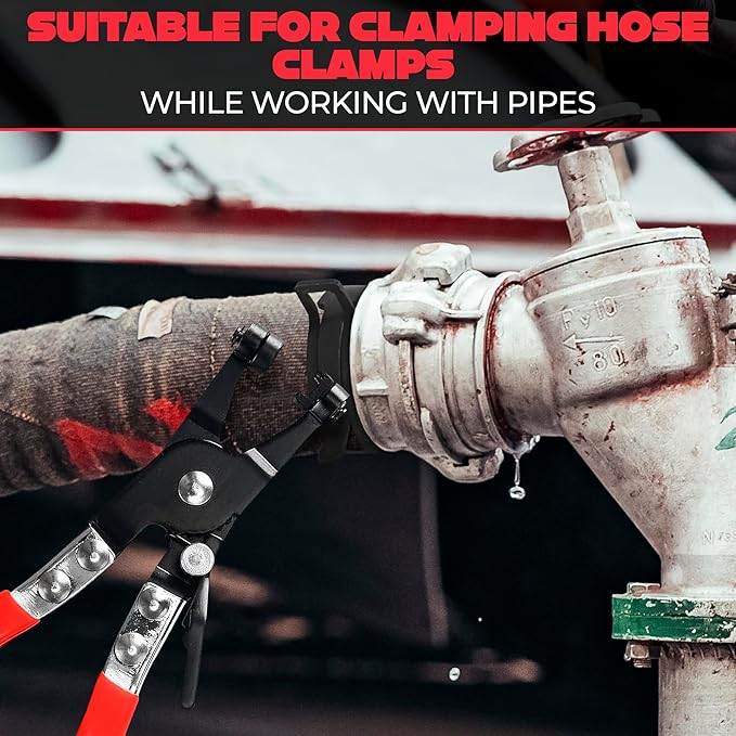 Radiator Hose Clamp Pliers Automotive - Hose Pliers Automotive Clip Removal Tool with Locking Mechanism - Carbon Steel Spring Clamp Tool for Car Repair, Plumbing and Removal of Clamps