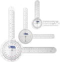 ASA TECHMED 3 Pcs Goniometer Set, 12, 8, 6 Inch Medical Spinal Goniometer Angle Protractor Angle Ruler