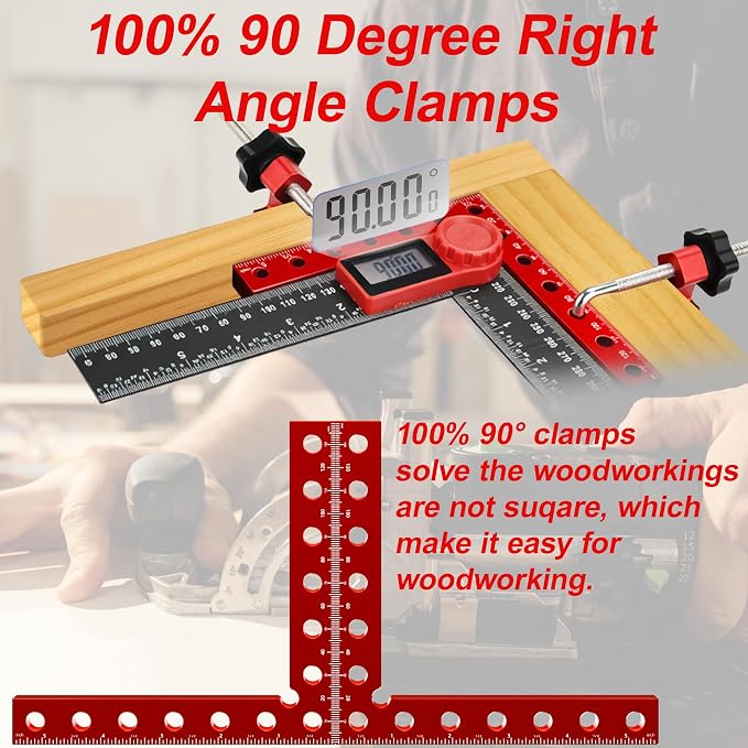 Corner Clamps for Woodworking,4pcs corner clamps With Box, 5.5" Aluminum Alloy 90 degree right angle clamp, Positioning Square Tools for Frame, Cabinets, Drawers,Box.