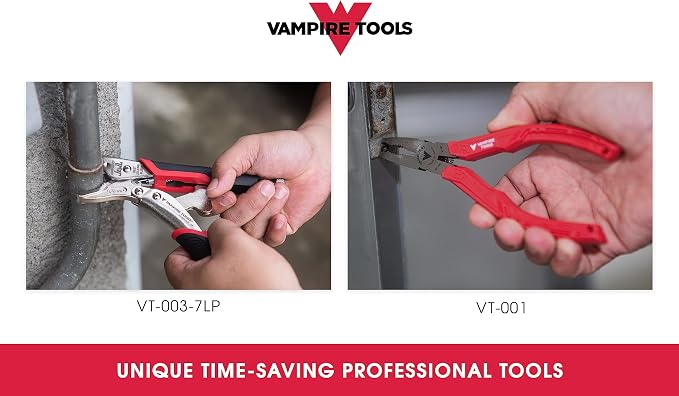 VAMPLIERS 2-PC Specialty Screw Extraction Pliers Set: Includes JAWZ 7.5" Vise-Grip Locking Pliers + 6.25" Multipurpose Pliers with Wire Cutter: VT-001-S2L