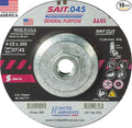 United Abrasives-SAIT 23318 A60S General Purpose Cut-Off Wheels (Type 27/Type 42 Depressed Center) 4 1/2"x .045" x 5/8-11", 10-Pack