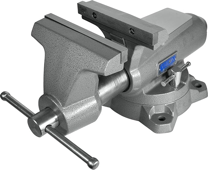 Wilton Mechanics Pro Bench Vise, 8" Jaw Width, 8-1/2" Jaw Opening, 4-1/2" Throat (Model 880M), Grey