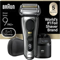 Braun Series 9 PRO+ Electric Razor for Men, 5 Pro Shave Elements & Precision Long Hair Trimmer, 6in1 SmartCare Center, Wet & Dry Electric Shaver for Smooth Skin with 60min Battery Runtime, 9567cc