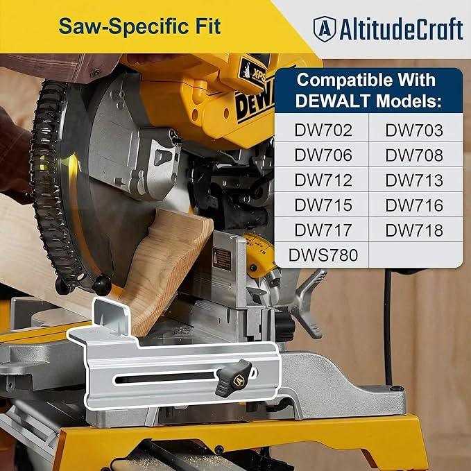 Crown Stops for Miter Saw - Simplifies Compound Angle Cutting, Heavy Duty Crown Molding Jig Fits DEWALT DWS780 DW718 DW716 & Other DEWALT Models