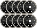 SHDIATOOL Super Thin Diamond Turbo Blade 10PCS 5 Inch Cutting Porcelain Ceramic Tile Granite Dia 125mm